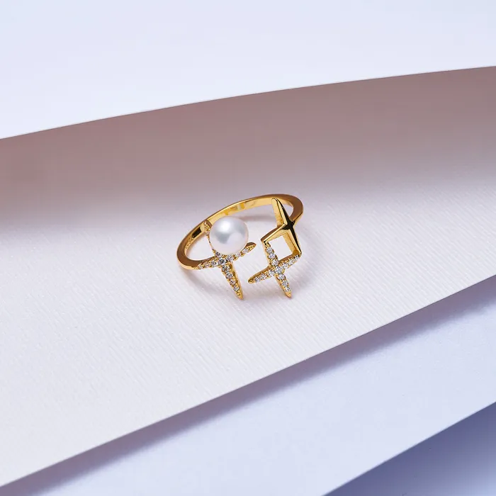 New Yorker Freshwater Pearl Ring WR00108 Pearly Lustre Rings