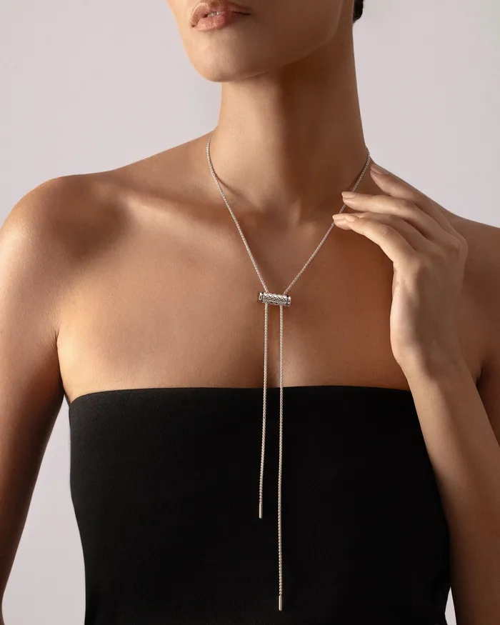Nouvel Heritage Latch Pendant in White Gold Necklaces Nouvel Heritage Latch Pendant in White Gold Necklaces