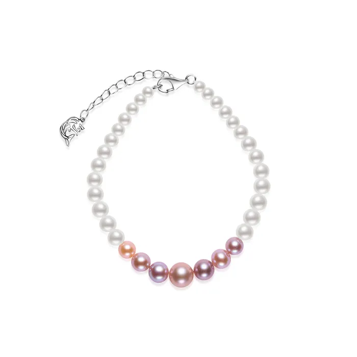 Pearly Lustre Bracelets Top Grade Multicolor Freshwater Pearl Bracelet WB00270 HARMONY Pearly Lustre Bracelets Top Grade Multicolor Freshwater Pearl Bracelet WB00270 HARMONY