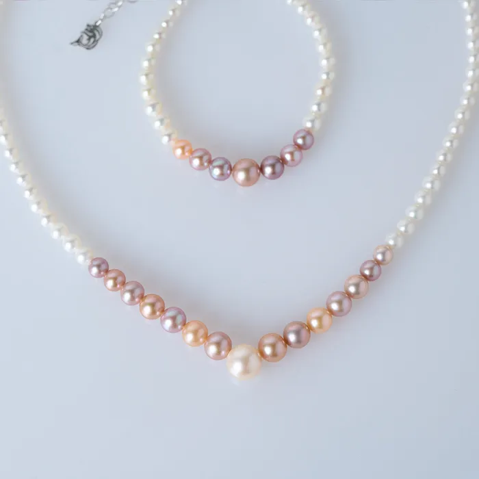 Pearly Lustre Bracelets Top Grade Multicolor Freshwater Pearl Bracelet WB00270 HARMONY