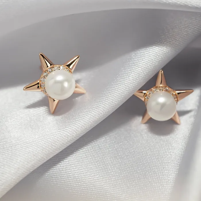 Pearly Lustre Earrings Asian Civilisations Museum Freshwater Pearl Earrings WE00231 New Yorker Collection