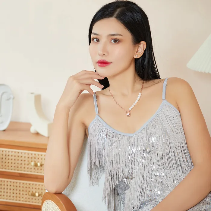 Pearly Lustre Earrings Asian Civilisations Museum Freshwater Pearl Earrings WE00231 New Yorker Collection