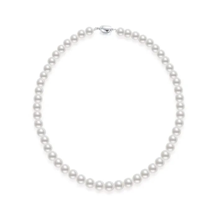 Pearly Lustre Elegent White Freshwater Pearl Necklace WN00094 Necklaces