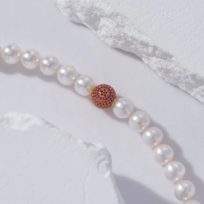 Pearly Lustre Necklaces 18k Gold 1013mm Australian White South Sea Pearl Necklace KN00174