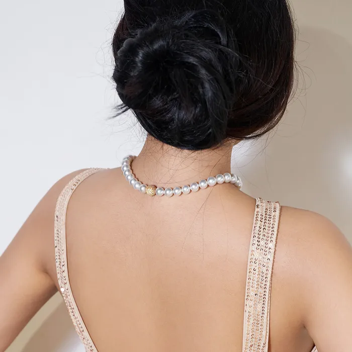 Pearly Lustre Necklaces 18k Gold 1013mm Australian White South Sea Pearl Necklace KN00174