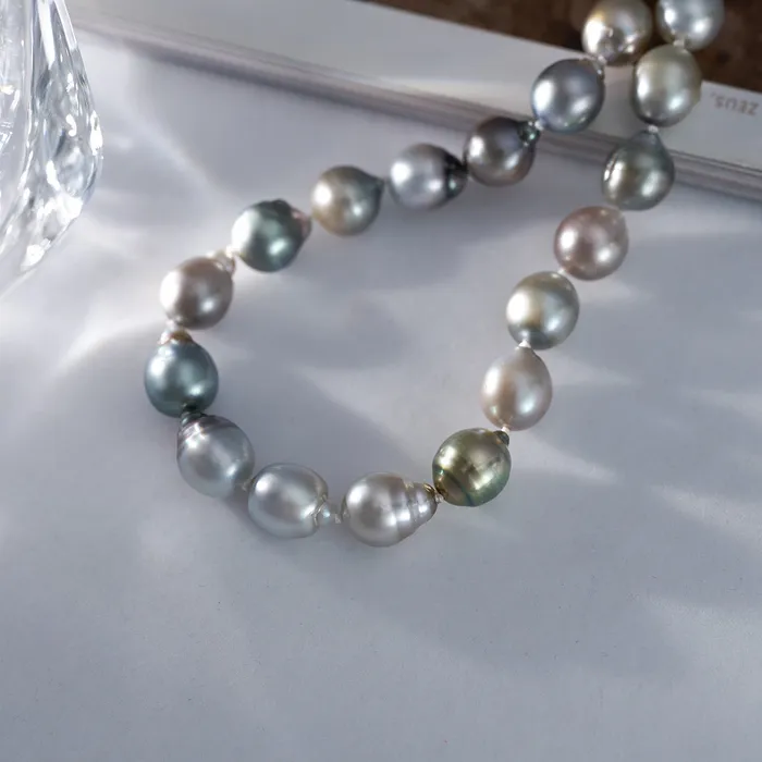 Pearly Lustre Necklaces Tahitian Baroque Multicolour Pearl Necklace WN00645