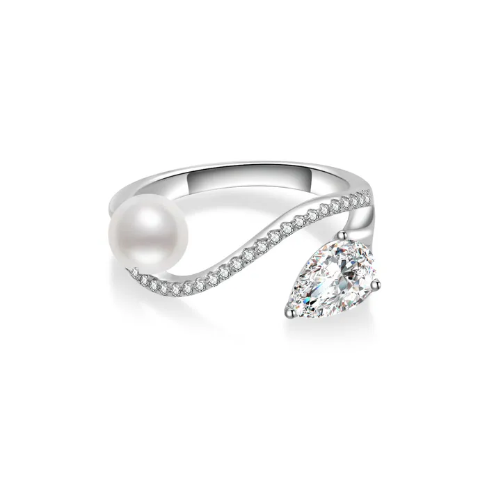 Pearly Lustre Rings Top Grade Freshwater Pearl Ring WR00265 EVERLEAF