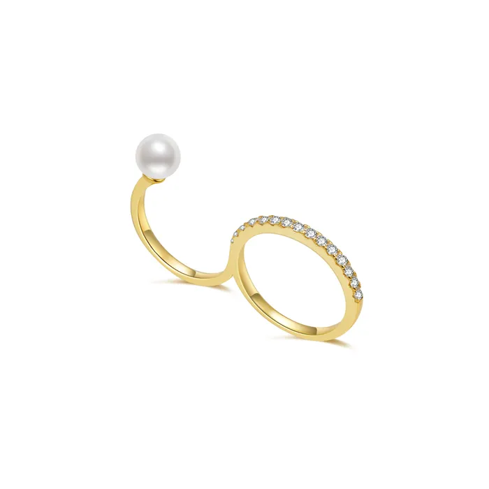 Pearly Lustre Top Grade Freshwater Pearl Ring WR00246 CONNECT Rings