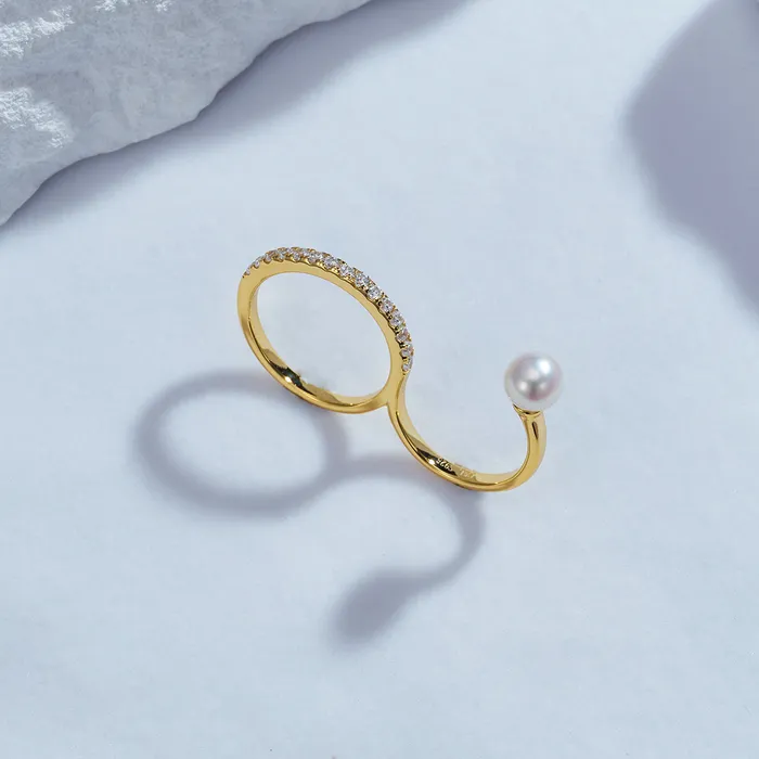 Pearly Lustre Top Grade Freshwater Pearl Ring WR00246 CONNECT Rings