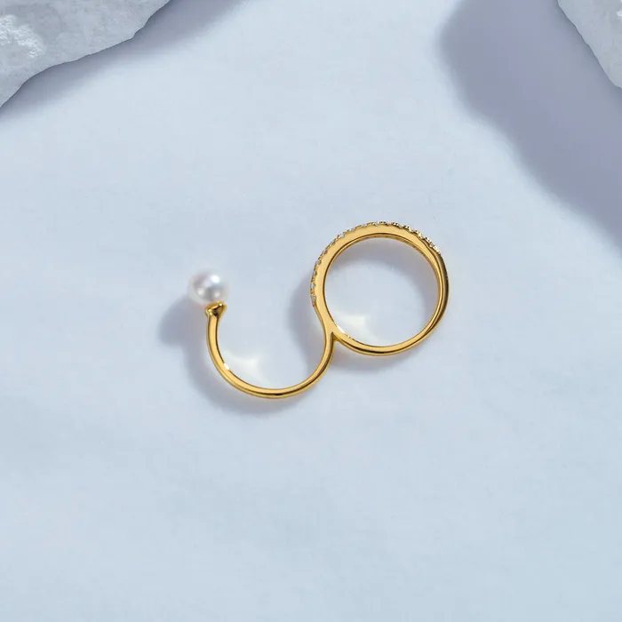 Pearly Lustre Top Grade Freshwater Pearl Ring WR00246 CONNECT Rings