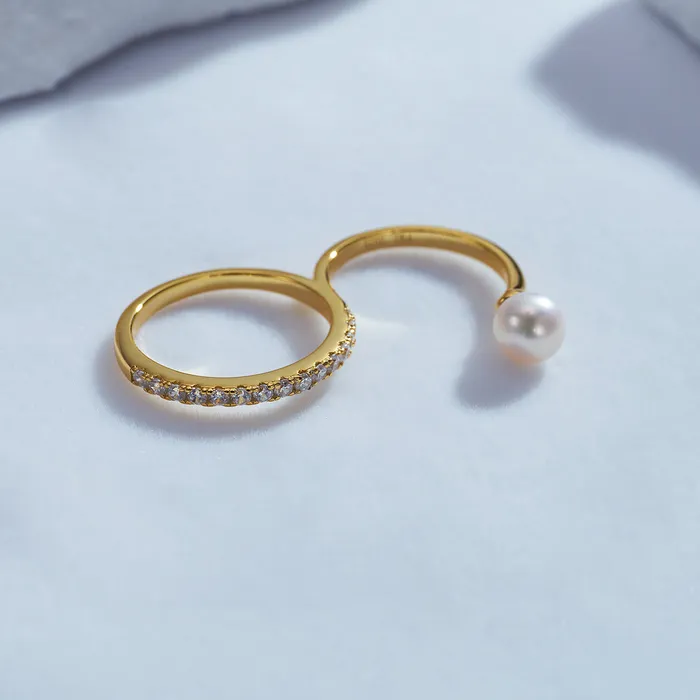 Pearly Lustre Top Grade Freshwater Pearl Ring WR00246 CONNECT Rings