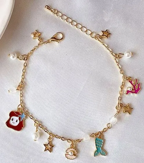 POLLY Bracelets AZ353 Gold Adorable Underwater Charm Bracelet