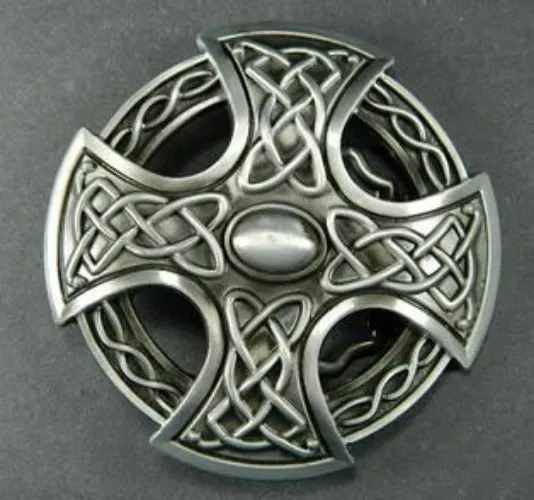 POLLY BU202 Celtic Cross Belt Buckle Necklaces