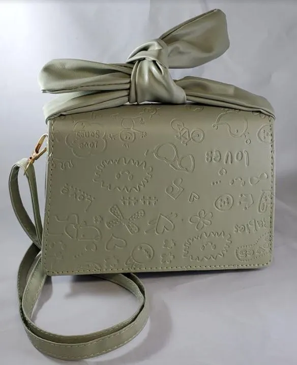 polly Earrings PB132 Sage Green Decorated Purse