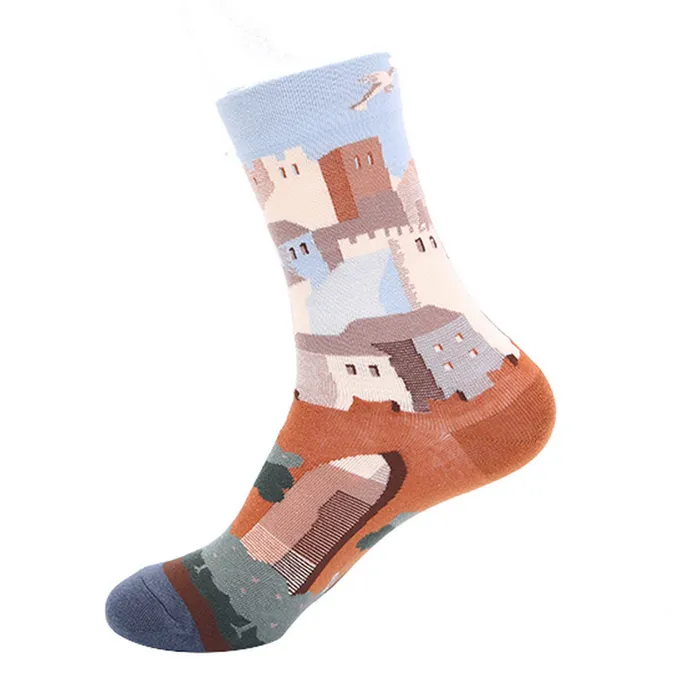 POLLY Earrings SF1105 Downtown Buildings Socks
