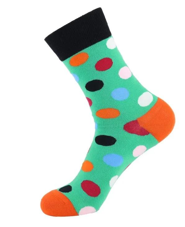 POLLY Earrings SF915 Teal Polka Dot Socks