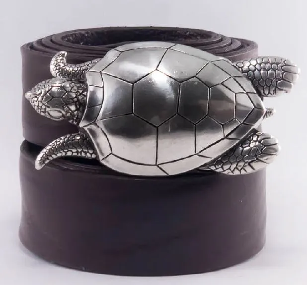 POLLY Rings BU115 Silver Turtle Belt Buckle