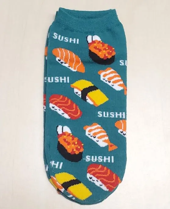 POLLY SF184 Green Sushi Socks Earrings