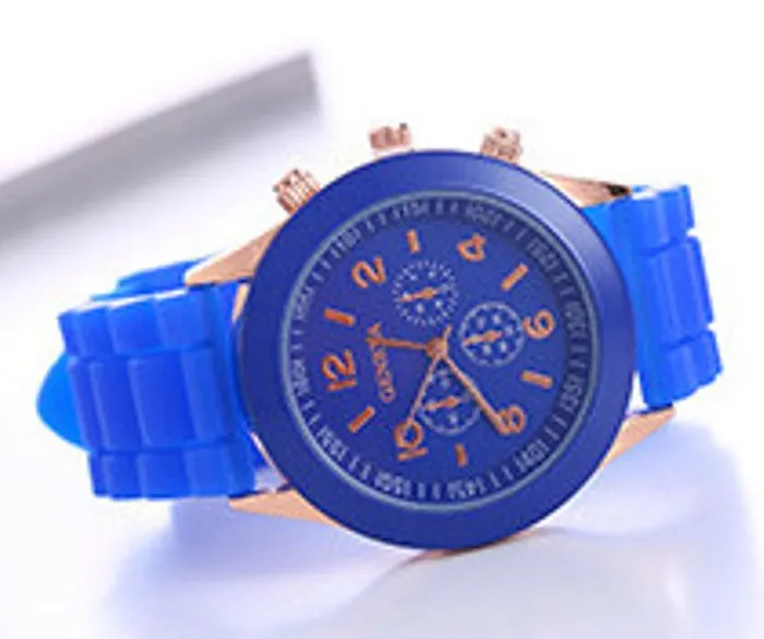 polly Watches W445 Royal Blue Silicone Collection Quartz Watch