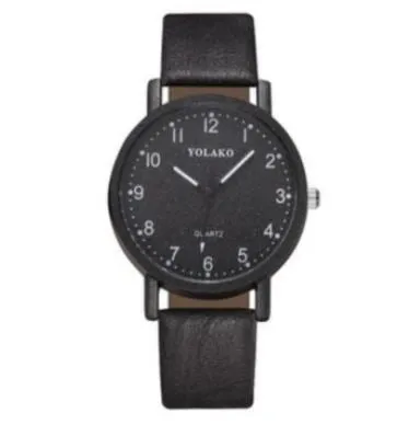 POLLY Watches W555 Black Suede Look Collection Quartz Watch