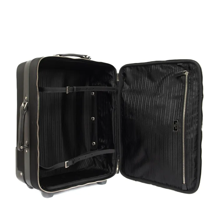 Prada Earrings PreOwned Prada Tessuto Saffiano Trolley Luggage
