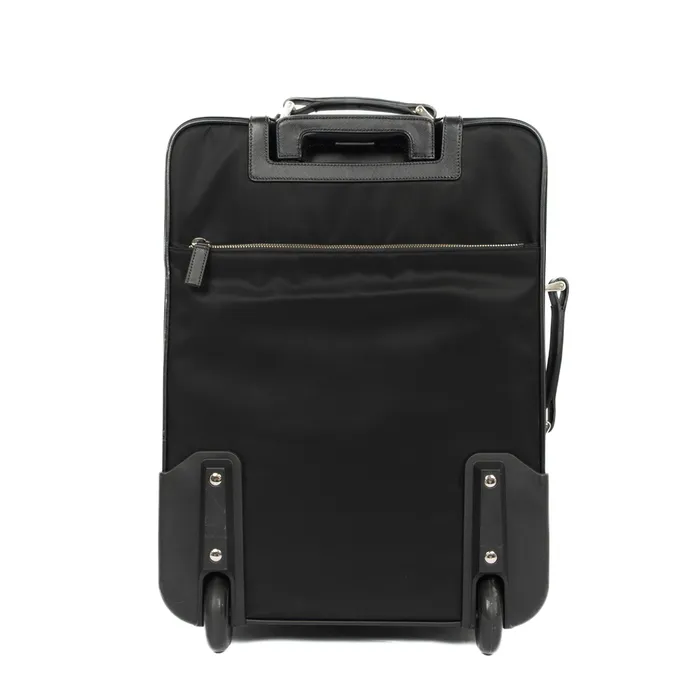 Prada Earrings PreOwned Prada Tessuto Saffiano Trolley Luggage