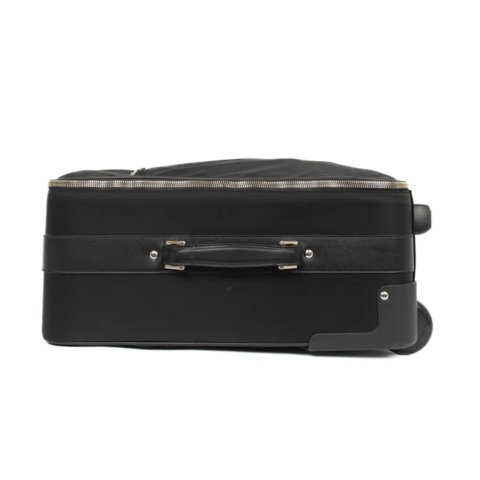 Prada Earrings PreOwned Prada Tessuto Saffiano Trolley Luggage