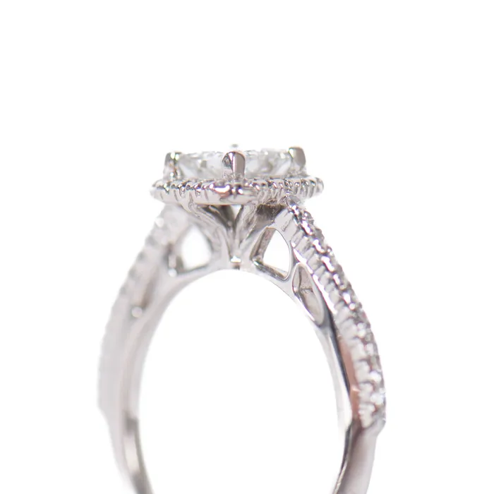 PreOwned Princess Cut Halo Engagement Ring STORE 5a Rings