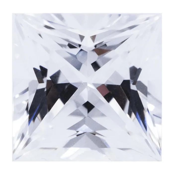 Princess FAB LabGrown White Sapphire Gems Fire Brilliance Rings