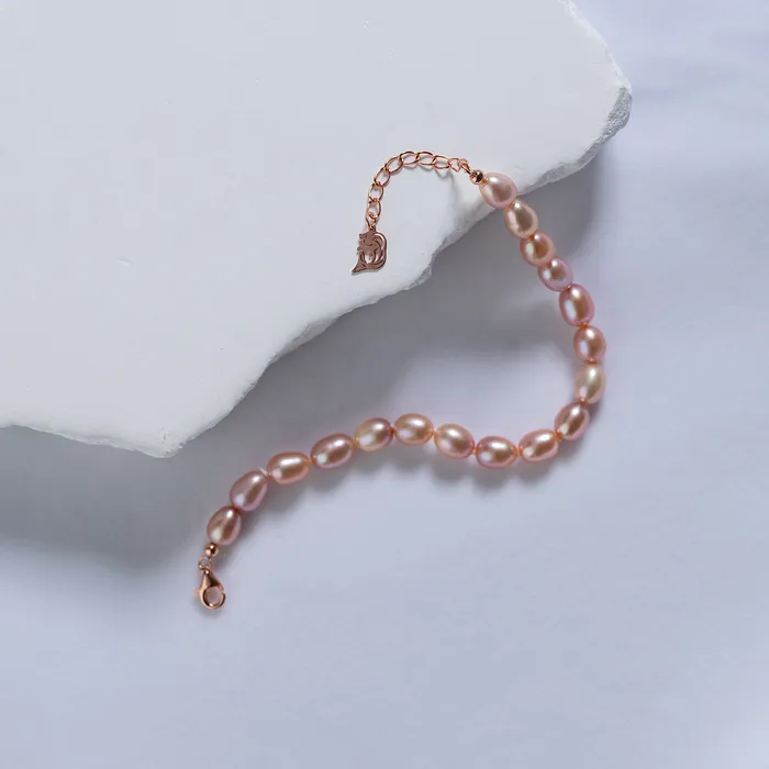 Purple Freshwater Pearl Bracelet WB00197 Pearly Lustre Bracelets