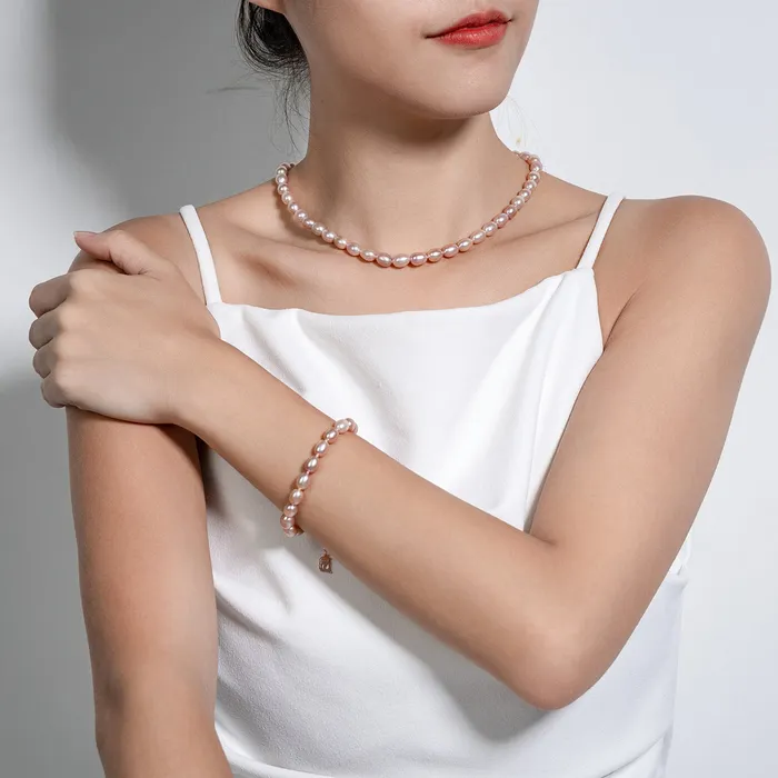 Purple Freshwater Pearl Bracelet WB00197 Pearly Lustre Bracelets