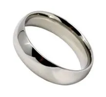 Rings 01 R414 Silver 6mm Titanium Stainless Steel Ring