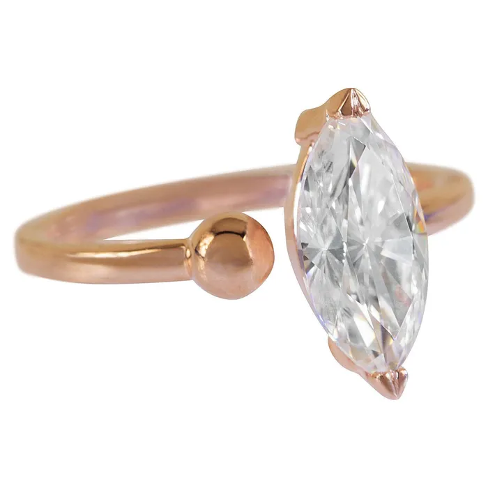 Rings 12x6mm or 18cts DEW Marquise Moissanite Solitaire 14k Rose Gold Ring Fire Brilliance Rings 12x6mm or 18cts DEW Marquise Moissanite Solitaire 14k Rose Gold Ring Fire Brilliance