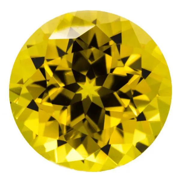 Rings FAB LabGrown Round Yellow Sapphire Stone Size FIRE BRILLIANCE