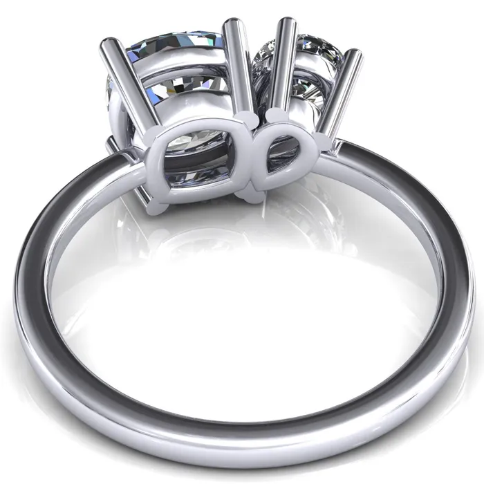 Rings Fire Brilliance 7mm Cushion 7x5mm Pear TwoStone Center Toi Et Moi Ring