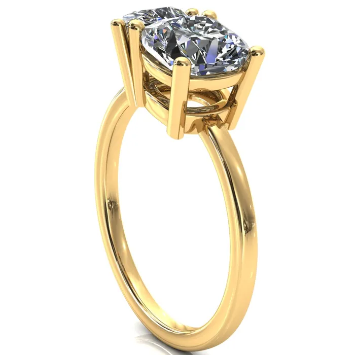 Rings Fire Brilliance 7mm Cushion 7x5mm Pear TwoStone Center Toi Et Moi Ring