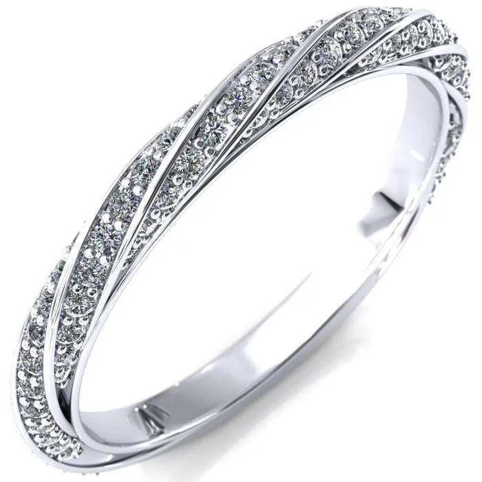 Rings Fire Brilliance Elysia Marquise Moissanite 6 Prong 34 Eternity Diamond Accent Ring