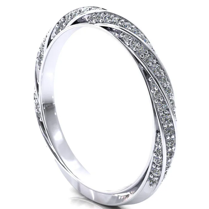 Rings Fire Brilliance Elysia Marquise Moissanite 6 Prong 34 Eternity Diamond Accent Ring
