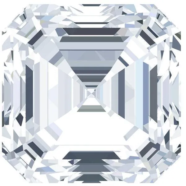 Rings FIRE BRILLIANCE FAB Moissanite Asscher Cut