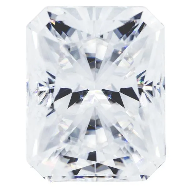Rings Fire Brilliance First Crush Moissanite Crushed Ice Radiant Cut