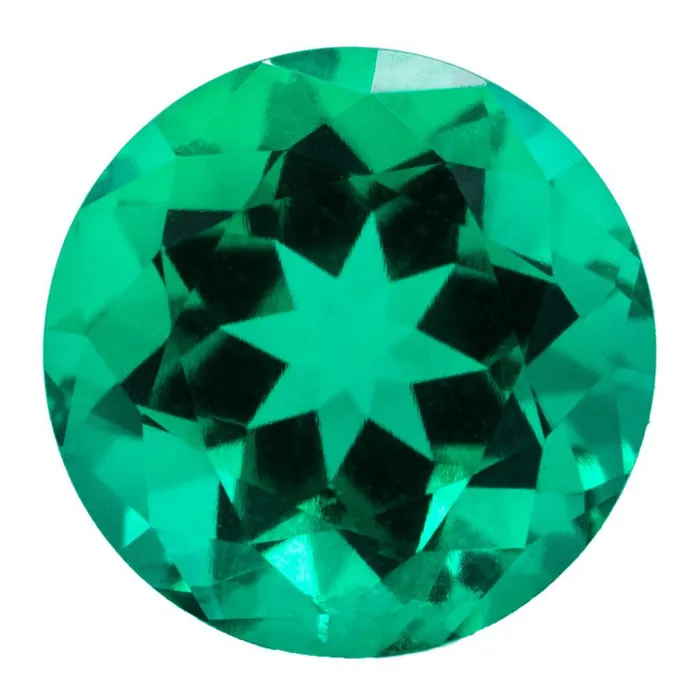 Rings Fire Brilliance Round FAB LabGrown Emerald Gems