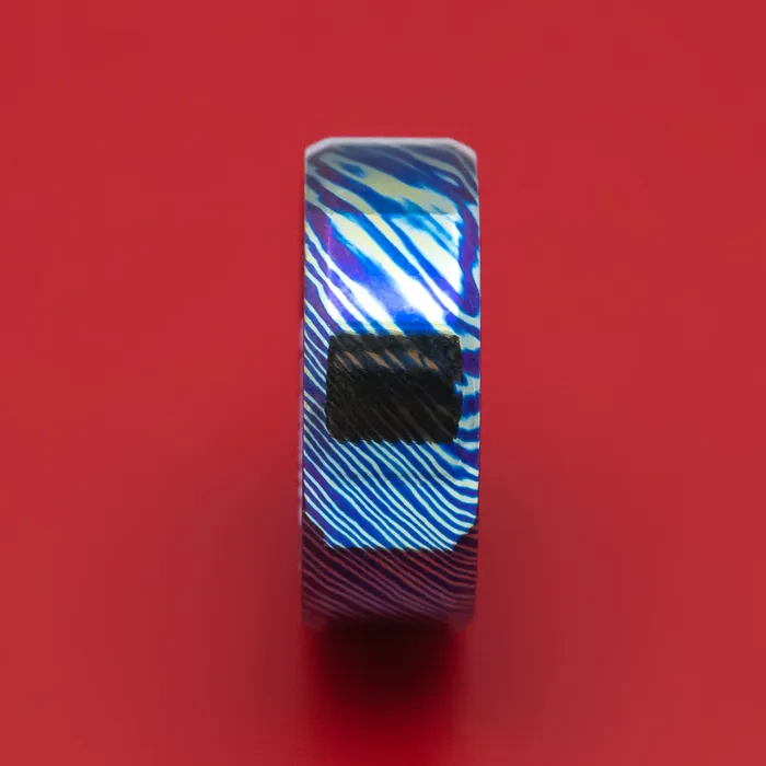 Rings Lashbrook KuroTi Twisted Titanium HeatTreated Ring Custom Made Band Rings Lashbrook KuroTi Twisted Titanium HeatTreated Ring Custom Made Band