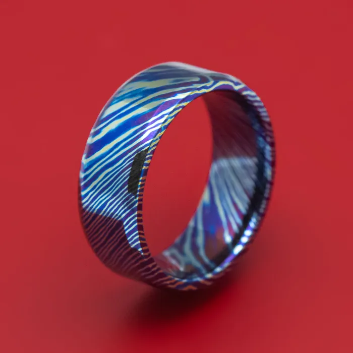 Rings Lashbrook KuroTi Twisted Titanium HeatTreated Ring Custom Made Band Rings Lashbrook KuroTi Twisted Titanium HeatTreated Ring Custom Made Band