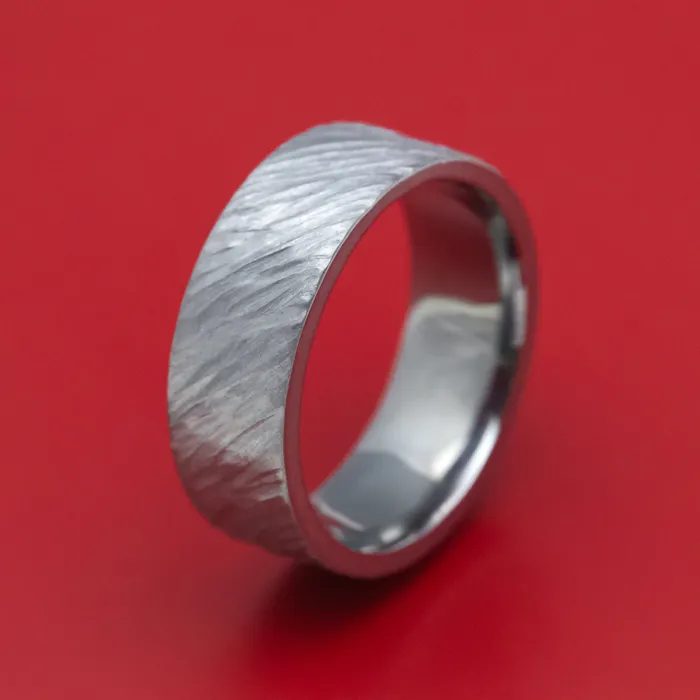Rings Lashbrook Tantalum Angled Tree Bark Finish Ring Rings Lashbrook Tantalum Angled Tree Bark Finish Ring