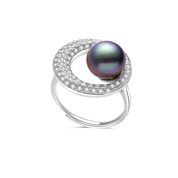Rings Pearly Lustre Top Lustre Saltwater Tahitian Pearl Ring WR00302