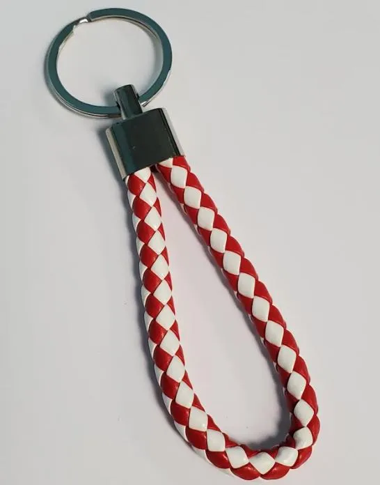 Rings POLLY K106 Red White Leather Keychain