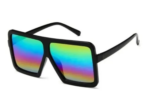 Rings POLLY S377 Black Rainbow Mirror Lens Fashion Sunglasses