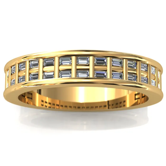 Rings Rolling Baguettes Couples 34 Eternity Matching TwoBand Set Fire Brilliance 