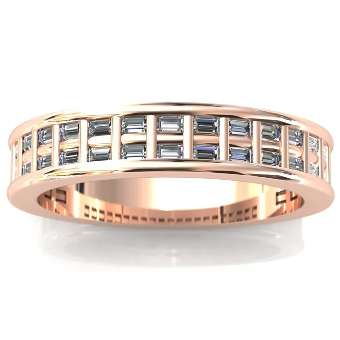 Rings Rolling Baguettes Couples 34 Eternity Matching TwoBand Set Fire Brilliance 