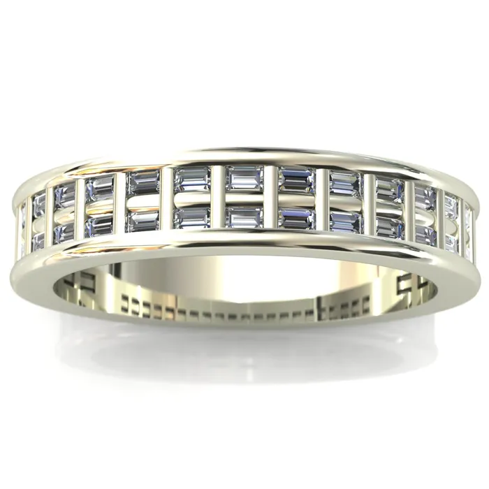 Rings Rolling Baguettes Couples 34 Eternity Matching TwoBand Set Fire Brilliance 